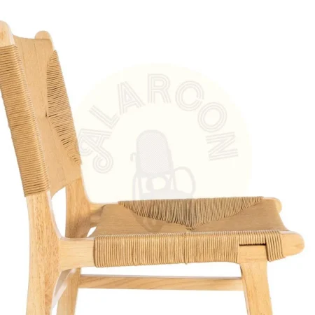 Silla de madera de caucho natural y asiento de cuerda de papel 50x59x86cm - Ixia - 615494IX - foto-secundaria-5