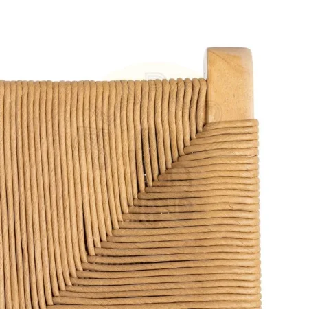Silla de madera de caucho natural y asiento de cuerda de papel 50x59x86cm - Ixia - 615494IX - foto-secundaria-6