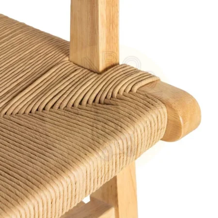 Silla con brazos en madera de caucho acabado natural y asiento de cuerda de papel 61x59x85cm - Ixia - 615495IX - foto-secundaria-8