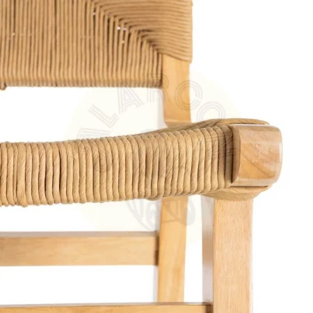 Taburete alto en madera de caucho con asiento de cuerda de papel 45x46x94cm - Ixia - 615496IX - foto-secundaria-6