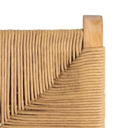 Taburete alto en madera de caucho con asiento de cuerda de papel 45x46x94cm - Ixia - 615496IX - foto-secundaria-7