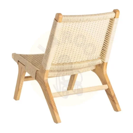 Silla Relax natural en madera de fresno y cuerda de papel 55x79x78cm - Ixia - 615498IX - foto-secundaria-3