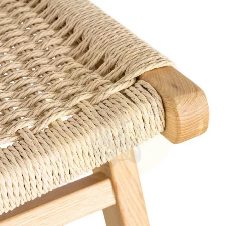 Silla Relax natural en madera de fresno y cuerda de papel 55x79x78cm - Ixia - 615498IX - foto-secundaria-8