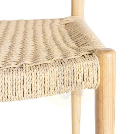 Silla de madera de fresno con asiento de cuerda de papel color natural beige 53x55x82cm - Ixia - 615499IX - foto-secundaria-6