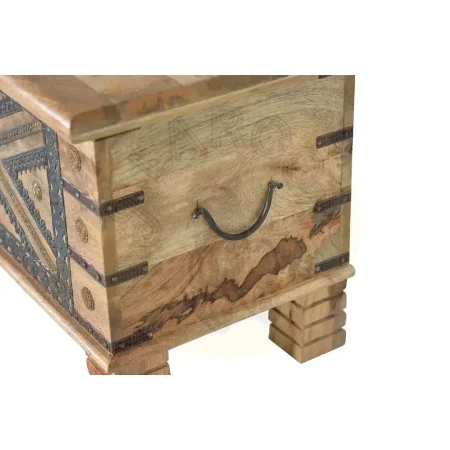 Baúl en madera de mango acabado natural con amplio espacio de almacenamiento 116x40x45cm - Giner y Colomer - 6154GYC - foto-secundaria-4