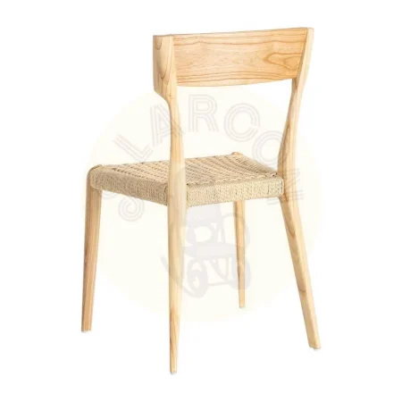 Silla de madera de fresno con asiento de cuerda de papel color natural-beige 46x50x81cm - Ixia - 615500IX - foto-secundaria-3