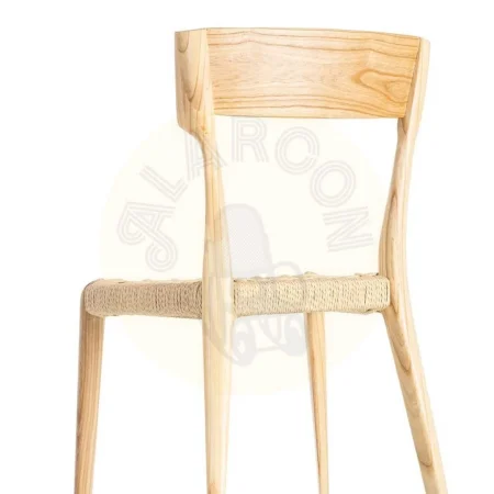 Silla de madera de fresno con asiento de cuerda de papel color natural-beige 46x50x81cm - Ixia - 615500IX - foto-secundaria-4