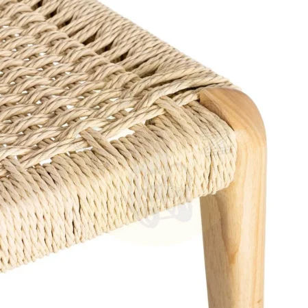 Silla de madera de fresno con asiento de cuerda de papel color natural-beige 46x50x81cm - Ixia - 615500IX - foto-secundaria-8