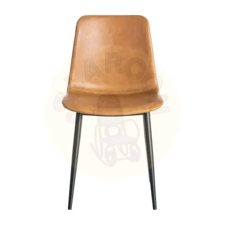 Silla camel en símil piel con patas metálicas 45x47x81cm - Ixia - 615506IX - foto-secundaria-1