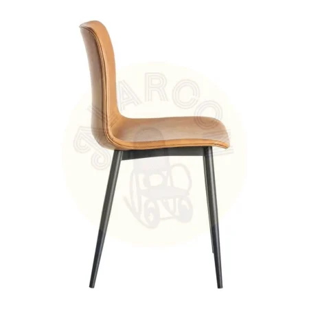 Silla camel en símil piel con patas metálicas 45x47x81cm - Ixia - 615506IX - foto-secundaria-2