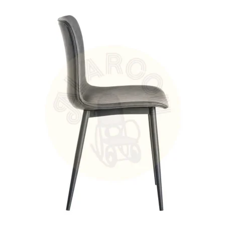 Silla tapizada en símil piel negro estructura polipropileno patas de metal relleno de espuma 0x0x0cm - Ixia - 615508IX - foto-secundaria-1