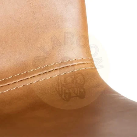 Taburete alto camel tapizado en simil piel con patas metálicas 47x47x103cm - Ixia - 615509IX - foto-secundaria-6