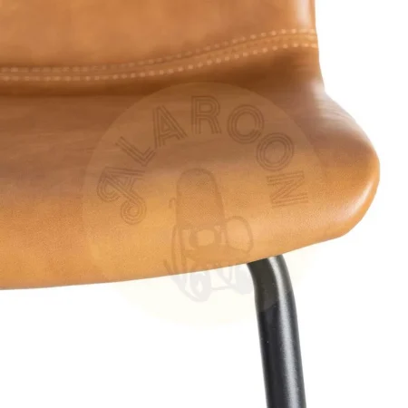 Taburete alto camel tapizado en simil piel con patas metálicas 47x47x103cm - Ixia - 615509IX - foto-secundaria-7