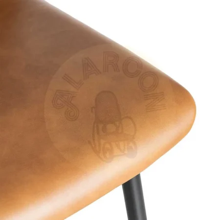 Taburete alto camel tapizado en simil piel con patas metálicas 47x47x103cm - Ixia - 615509IX - foto-secundaria-8