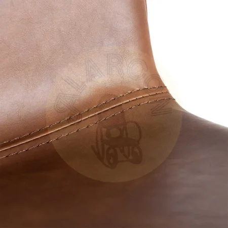 Taburete marrón con patas de metal y tapizado en símil piel 47x47x103cm - Ixia - 615510IX - foto-secundaria-6