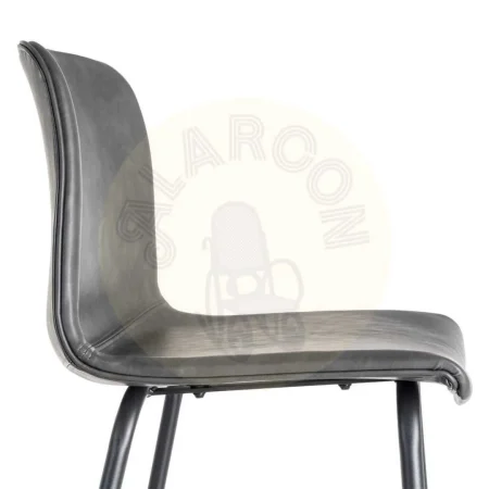 Taburete de bar negro con estructura de polipropileno patas metálicas y asiento tapizado en simil piel 47x47x103cm - Ixia - 615511IX - foto-secundaria-5