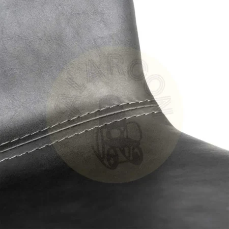 Taburete de bar negro con estructura de polipropileno patas metálicas y asiento tapizado en simil piel 47x47x103cm - Ixia - 615511IX - foto-secundaria-6