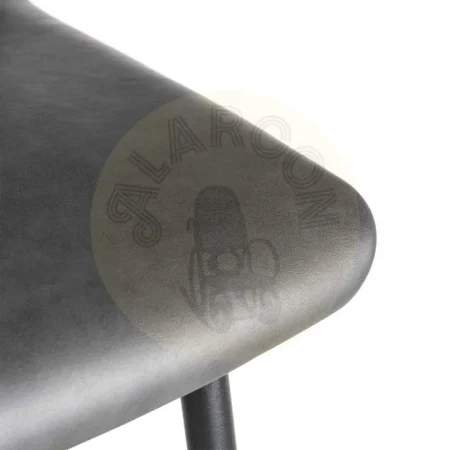 Taburete de bar negro con estructura de polipropileno patas metálicas y asiento tapizado en simil piel 47x47x103cm - Ixia - 615511IX - foto-secundaria-8