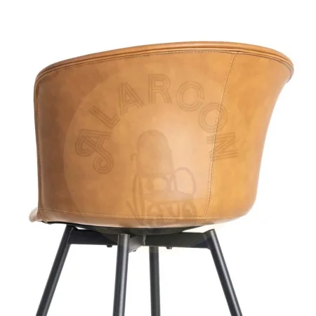 Silla camel tapizada en símil piel con patas metálicas 53x51.50x76cm - Ixia - 615512IX - foto-secundaria-4