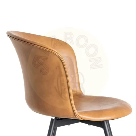Silla camel tapizada en símil piel con patas metálicas 53x51.50x76cm - Ixia - 615512IX - foto-secundaria-5