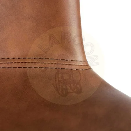 Silla tapizada en símil piel marrón con patas metálicas 53x51.50x76cm - Ixia - 615513IX - foto-secundaria-6