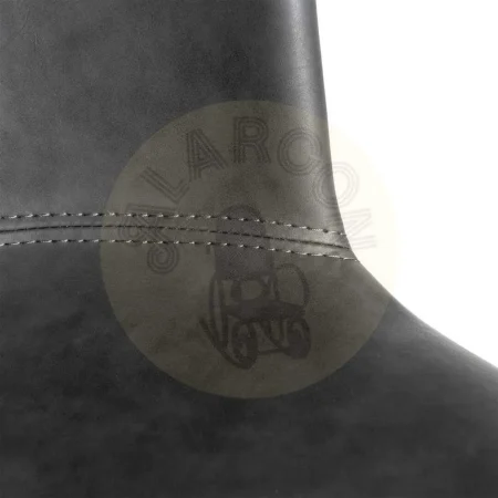 Silla negra en símil piel con estructura de polipropileno y patas de metal 53x51.50x76cm - Ixia - 615514IX - foto-secundaria-6