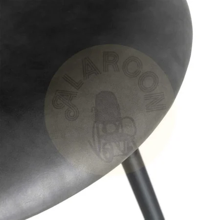 Silla negra en símil piel con estructura de polipropileno y patas de metal 53x51.50x76cm - Ixia - 615514IX - foto-secundaria-8
