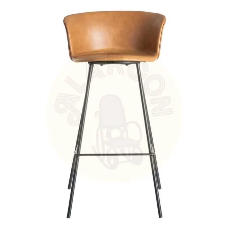 Taburete camel en metal y símil piel 44.50x48.50x93.50cm - Ixia - 615515IX - foto-secundaria-1