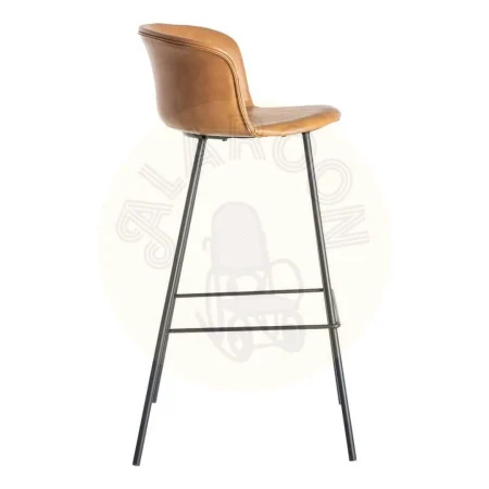 Taburete camel en metal y símil piel 44.50x48.50x93.50cm - Ixia - 615515IX - foto-secundaria-2