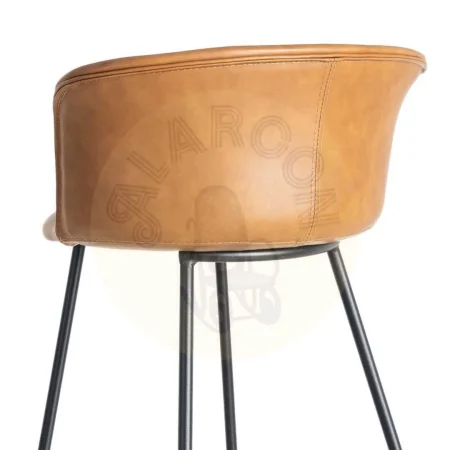 Taburete camel en metal y símil piel 44.50x48.50x93.50cm - Ixia - 615515IX - foto-secundaria-4