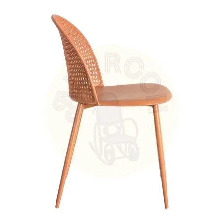Silla teja en polipropileno con patas de acero protección UV apta exterior EN581 51x46x80cm - Ixia - 615536IX - foto-secundaria-1
