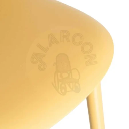 Silla amarilla de exterior en polipropileno con patas de acero 51x46x80cm - Ixia - 615537IX - foto-secundaria-7