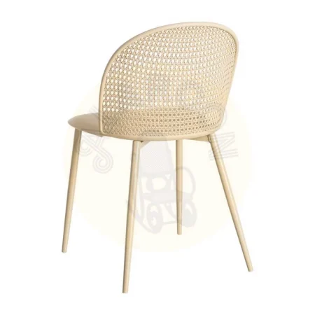 Silla caqui en PP y acero apta para exterior con protección UV que cumple normativa EN581 51x46x80cm - Ixia - 615538IX - foto-secundaria-3