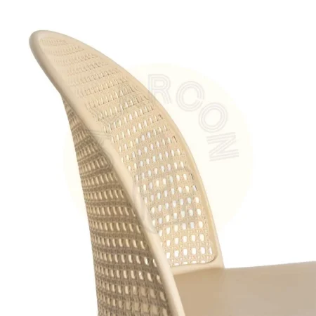 Silla caqui en PP y acero apta para exterior con protección UV que cumple normativa EN581 51x46x80cm - Ixia - 615538IX - foto-secundaria-5