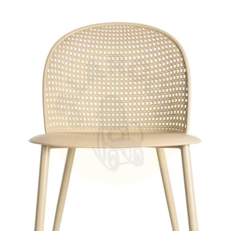 Silla caqui en PP y acero apta para exterior con protección UV que cumple normativa EN581 51x46x80cm - Ixia - 615538IX - foto-secundaria-6