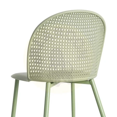 Silla verde de polipropileno con patas de acero apta para exterior 51x46x80cm - Ixia - 615539IX - foto-secundaria-4