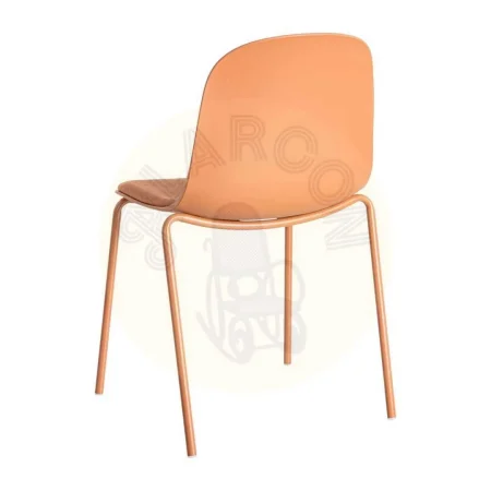 Silla teja de polipropileno con patas de acero apta contract 46x51x85cm - Ixia - 615540IX - foto-secundaria-3