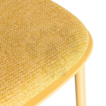 Silla amarilla de polipropileno con patas de acero y asiento en poliéster 46x51x85cm - Ixia - 615541IX - foto-secundaria-7