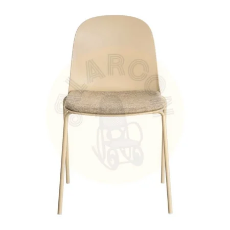 Silla caqui con patas de acero y asiento 100% poliéster 46x51x85cm - Ixia - 615542IX - foto-secundaria-1