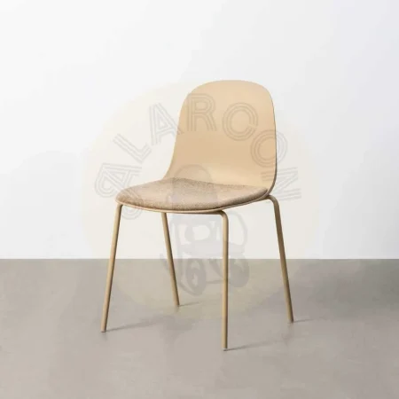 Silla caqui con patas de acero y asiento 100% poliéster 46x51x85cm - Ixia - 615542IX - foto-secundaria-10