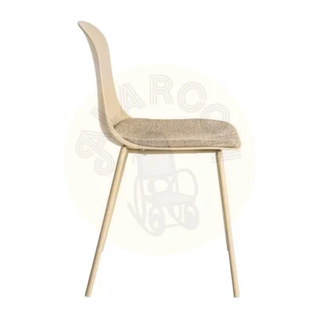 Silla caqui con patas de acero y asiento 100% poliéster 46x51x85cm - Ixia - 615542IX - foto-secundaria-2