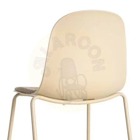Silla caqui con patas de acero y asiento 100% poliéster 46x51x85cm - Ixia - 615542IX - foto-secundaria-4