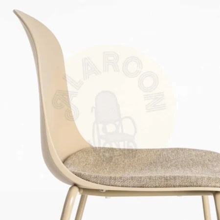 Silla caqui con patas de acero y asiento 100% poliéster 46x51x85cm - Ixia - 615542IX - foto-secundaria-5