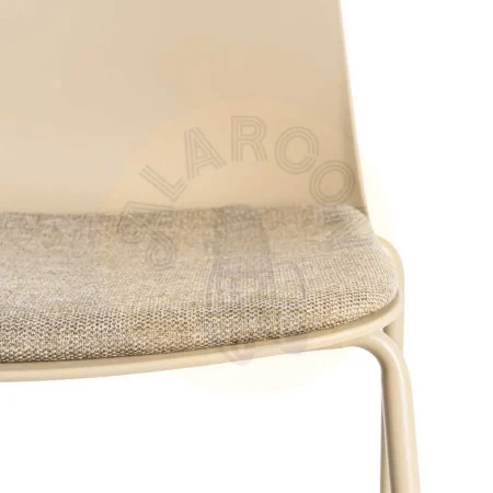 Silla caqui con patas de acero y asiento 100% poliéster 46x51x85cm - Ixia - 615542IX - foto-secundaria-7