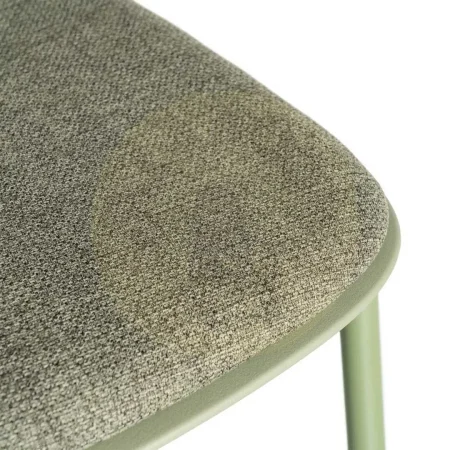 Silla verde tapizada en poliéster con patas de acero uso contract 46x51x85cm - Ixia - 615543IX - foto-secundaria-8