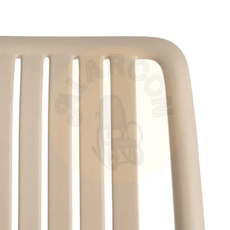 Silla apilable de polipropileno para exterior beige 47x51.50x77.50cm - Ixia - 615549IX - foto-secundaria-4