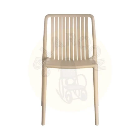 Silla apilable de polipropileno para exterior beige 47x51.50x77.50cm - Ixia - 615549IX - foto-secundaria-6