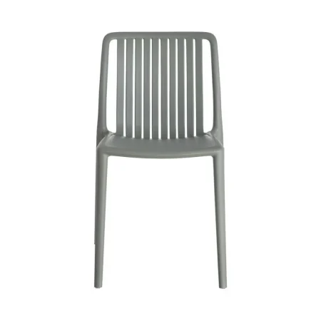 Silla apilable de polipropileno para exterior color verde 47x51x77.50cm - Ixia - 615550IX - foto-blanco