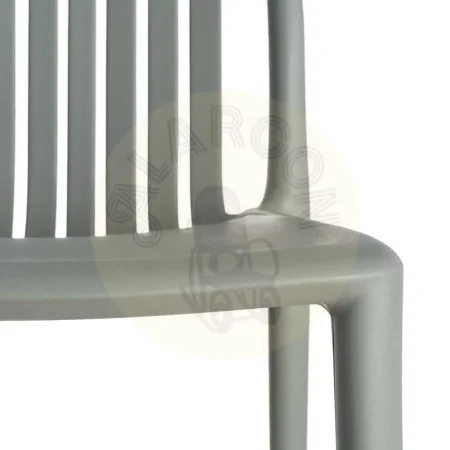 Silla apilable de polipropileno para exterior color verde 47x51x77.50cm - Ixia - 615550IX - foto-secundaria-1