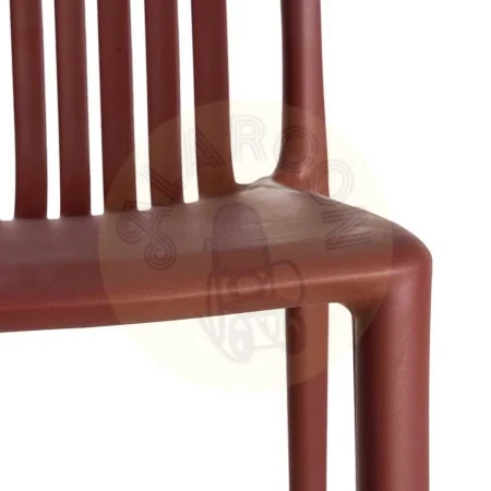 Silla apilable de polipropileno para exterior color granate 47x51x77.50cm - Ixia - 615551IX - foto-secundaria-1